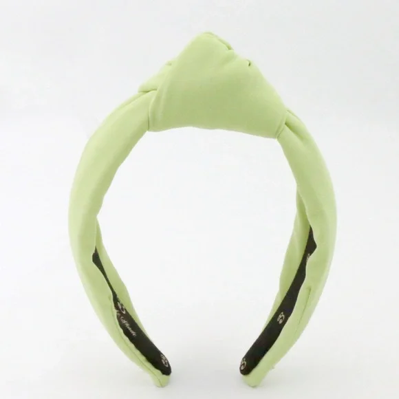 316. The Brooke Shade Peridot Green Neoprene Headband - Picture 7 of 8